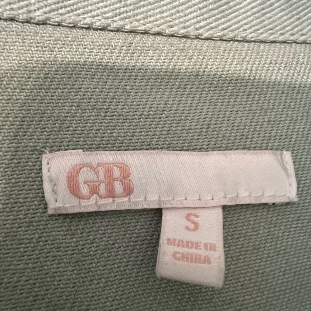 Sage Green, GB Oversized Denim Jacket